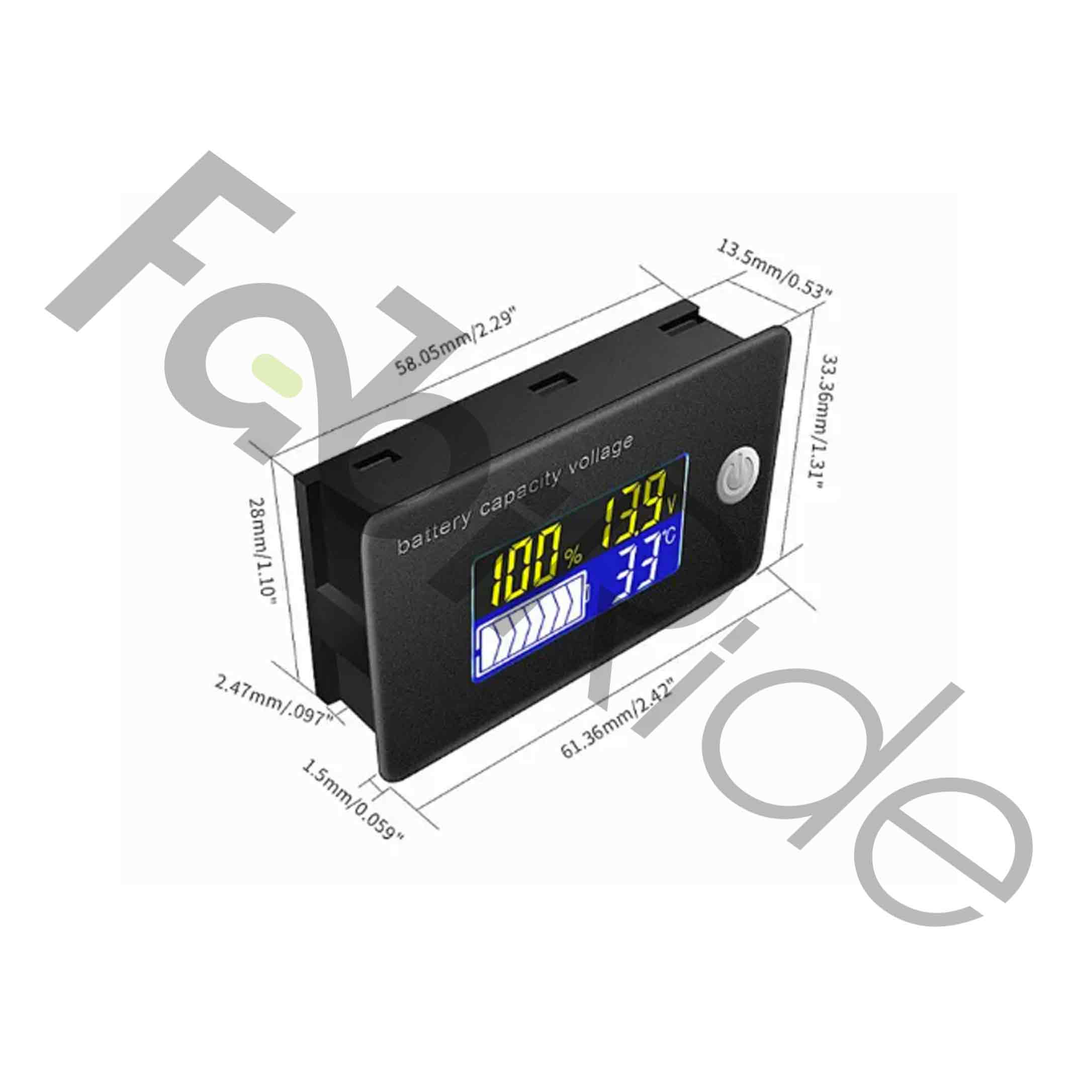 Įtampos indikatorius, ekranas, voltmetras 10V-100V